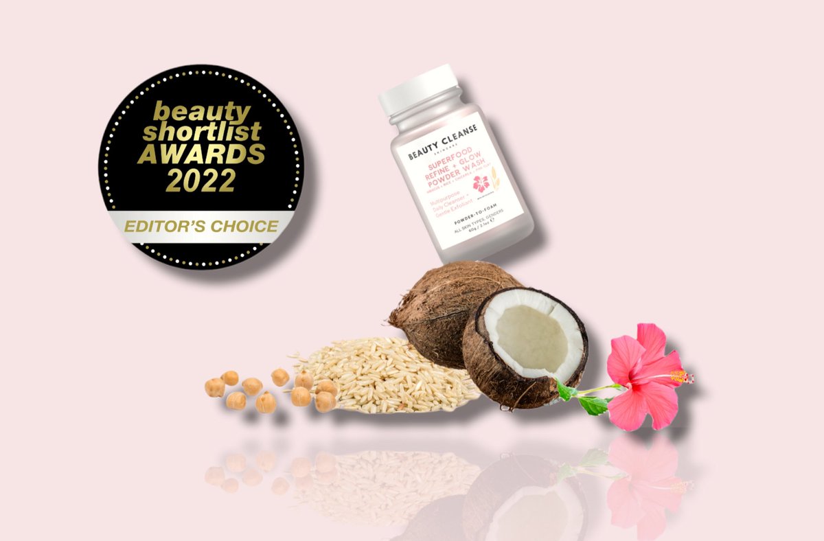 🥳So thrilled to win an Editor's Choice Award for our latest launch - Superfood Refine + Glow Gentle Powder Wash &amp; Exfoliant 🌺

Thank you to the entire team <a href="/BeautyShortlist/">The Beauty Shortlist</a> for all ur hardwork!! 🙏

#keepitnatural #bslawards22 #beautyshortlist #beautycleanse #consciousskincare