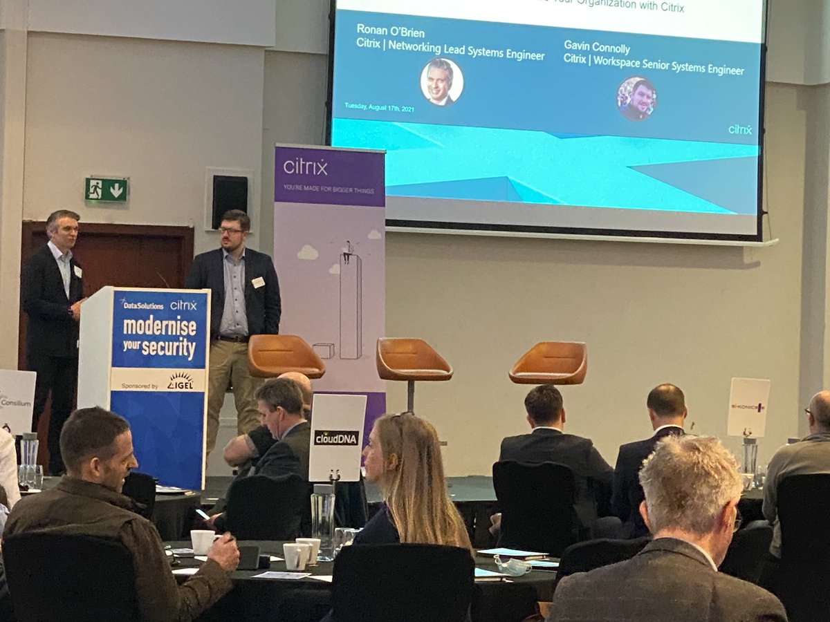 RonnieDOTie's tweet image. Next up @TechnologistG @obrienronan for the tech @IEdatasolutions @citrix #security #ZeroTrust