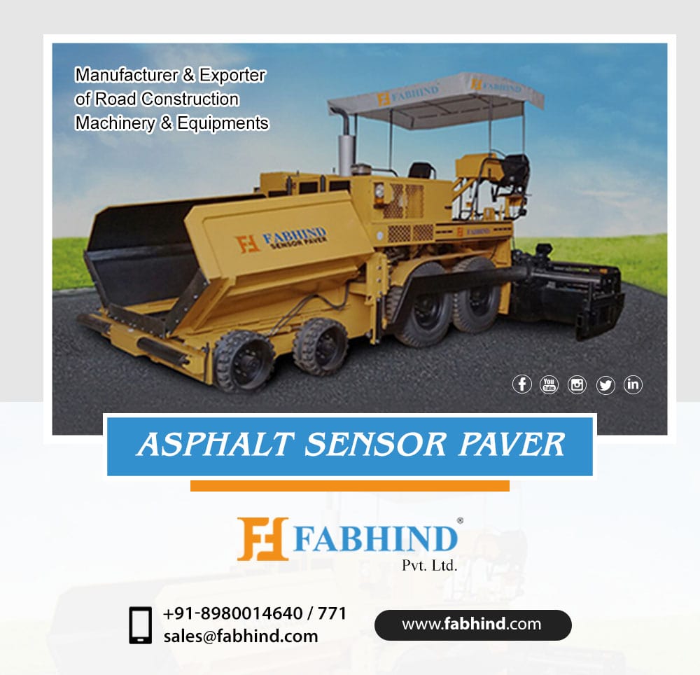 FabHind's tweet photo. 👉 Manufacturer &amp; Exporter of road construction Machinery &amp; Equipments
👉 Asphalt Sensor Paver
 #SensorPaver #AsphaltDrumMixPlant #Haryana #Maharashtra
👉For more inquiry
Visit our website : https://t.co/oAzpUqh47L
Call us : +91 89800 14640 / 771
Email us : sales@fabhind.com https://t.co/KxZYmNDrjS