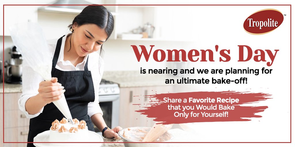 PvtFoods's tweet photo. Share a recipe in comments &amp; explain why would you like to make this recipe for yourself. 
Rules to enter in the Giveaway :
1. Share this post on your story and follow the Tropolite page
2. Tag 3 friends in the comments section
3. Use hashtag #tropoliteforwomen &amp; #bakeforyourself https://t.co/kBzyrl6x3f