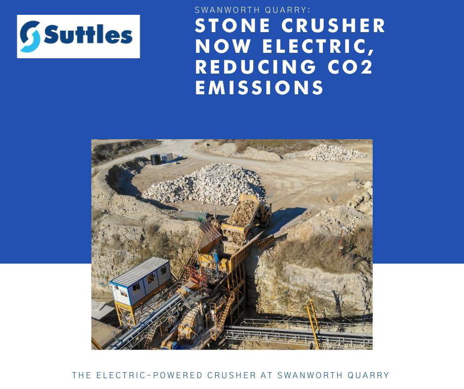 Suttle_Stone's tweet image. Did you know that Suttles converted its main stone crusher at Swanworth Quarry from diesel to electric power in 2014, reducing its CO2 emissions? 
It’s part of Suttles’ goal of becoming carbon neutral.