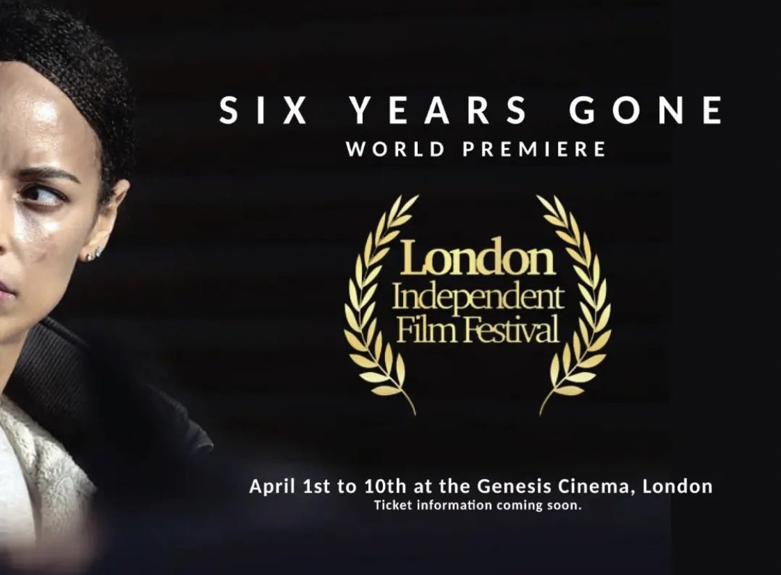 Six Years Gone, selected to be shown at the London Independent Film Festival! Well done <a href="/VJTweeting/">Veronica Jn Trickett</a> 🍾🥳