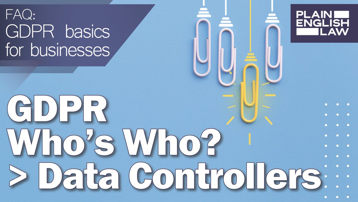 PlainEnglishLaw's tweet photo. Unsure about your business' role when it comes to GDPR compliance? Do you know whether you are acting as a controller or a processor of your customers' personal data?

Start with our GDPR FAQs:
https://t.co/Tz3SbdflSP

#plainenglish #business #law #GDPR #compliance #FAQ https://t.co/rawcCmoq0g
