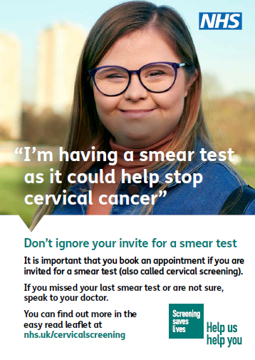 InclusionNorth's tweet photo. Having a cervical smear test can stop you getting cancer. If you are not sure when you should have a smear test speak to your doctor. Here is some easy read information on what a cervical smear test is. Click here  https://t.co/Mnxfk71pd1 ##CSTweetER #cervicalscreeningsaveslives https://t.co/07Dy6NpPYj