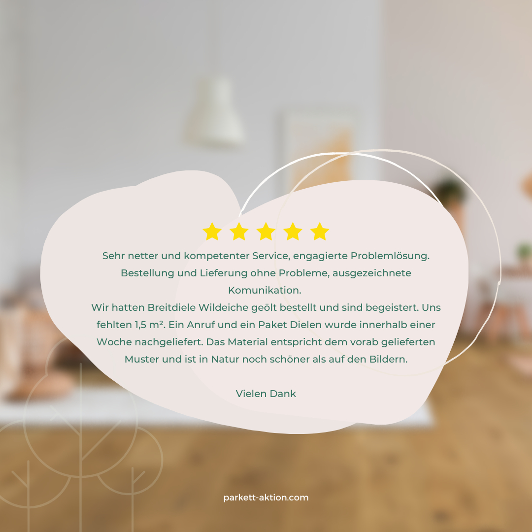 Wir sind erst zufrieden, wenn Ihr es seid. Sollte doch mal etwas nicht geklappt haben, meldet Euch bei uns und wir setzen alles daran, damit Ihr Euren Boden schnell verlegen könnt. 

#customerservice #parkettaktion #kundinistkönigin #kundenservice #parkett #trustedshops #kunden