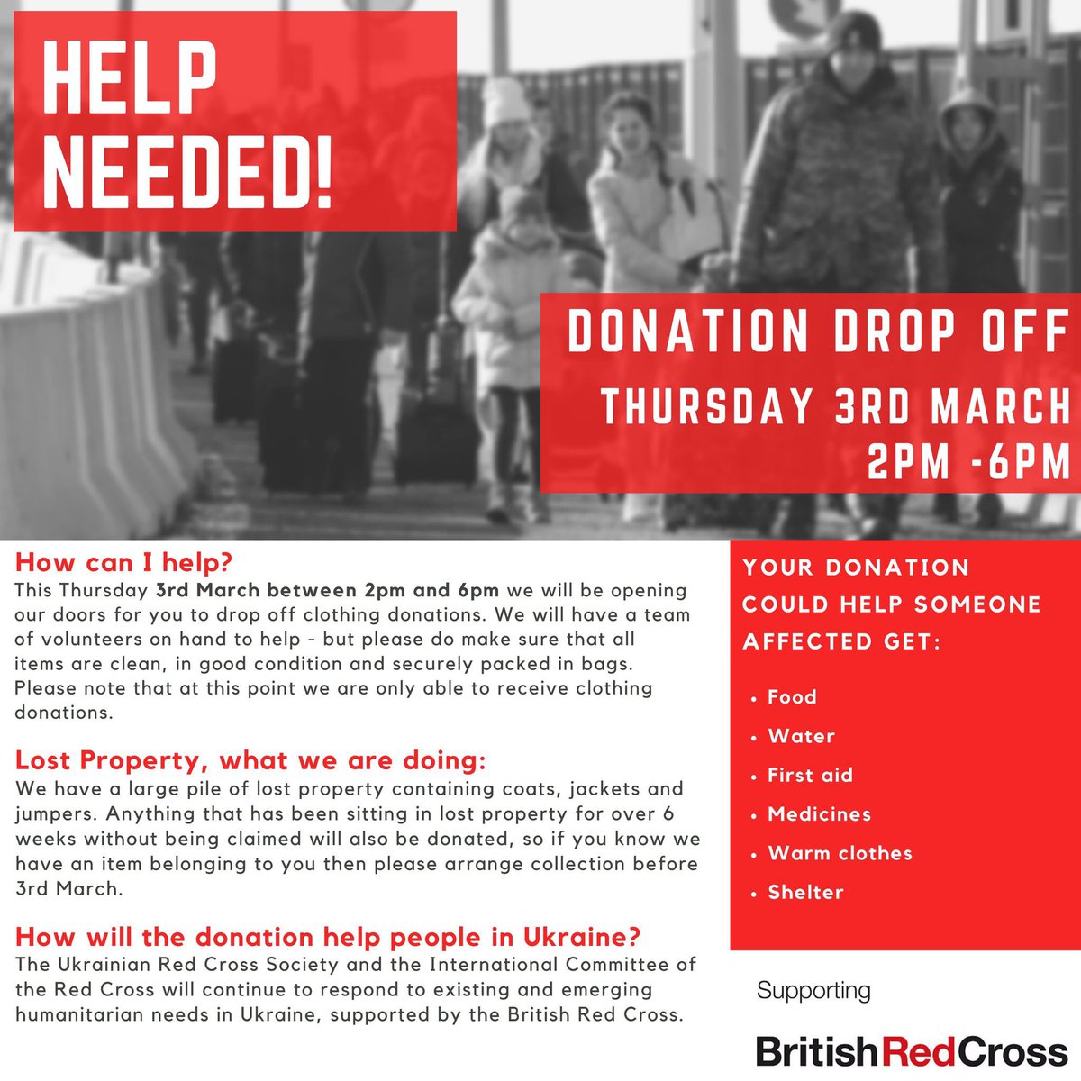 We are accepting donations all week 10-6 whilst we are in the office. Halifax@atikclub.co.uk 01422 342962