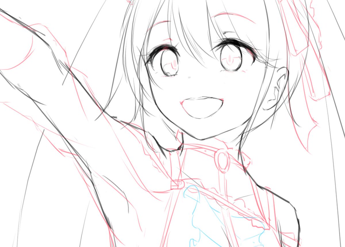 落書き始めたトコロ、途中でふと思い出しました…。3月9日…。本当に偶然のミクでした😳 落書きから作品へ昇格させます。

同じキャラを多く描かないジジイが一番多く描いてるのが、実はミクだったりします(5体目) #wip 