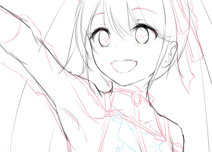 落書き始めたトコロ、途中でふと思い出しました…。3月9日…。本当に偶然のミクでした😳 落書きから作品へ昇格させます。

同じキャラを多く描かないジジイが一番多く描いてるのが、実はミクだったりします(5体目) #wip 