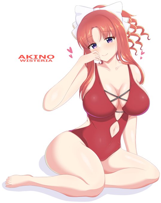 暖かくなってきたので水着アキノさん描いてみました。 