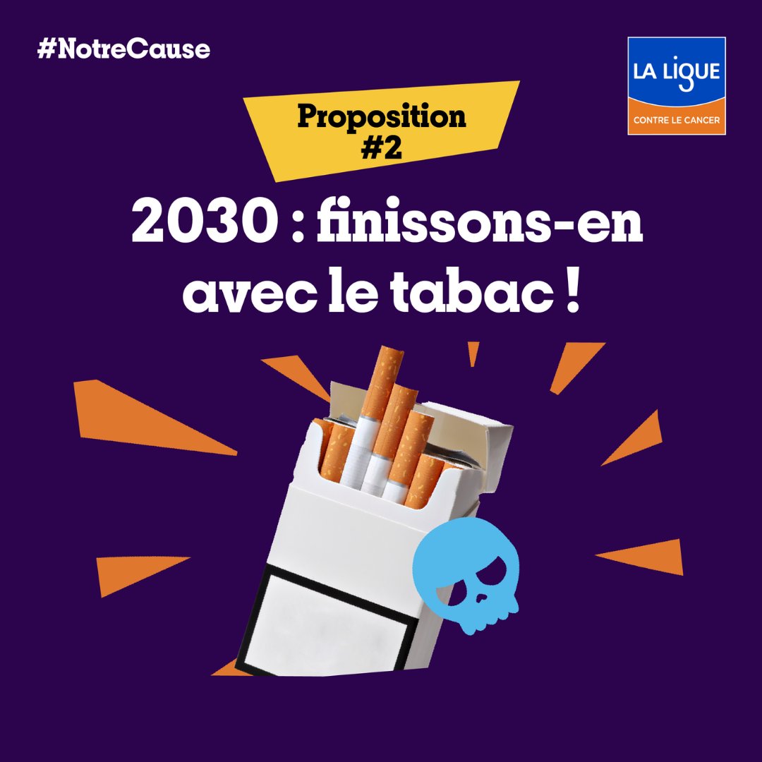 Liguevscancer31's tweet photo. [#NotreCause] 🗳️
Pour la #présidentielle2022 et les #législatives2022, faisons du tabagisme, une lutte contre le #cancer et pour la vie, notre cause à tous !​
📣Proposition numéro 2 👉 2030 : Finissons-en avec le tabac !🚫
 Suivez le #débat➡️https://t.co/FuCiCMwOKK
@laliguecancer https://t.co/b3JRQ7CRHf