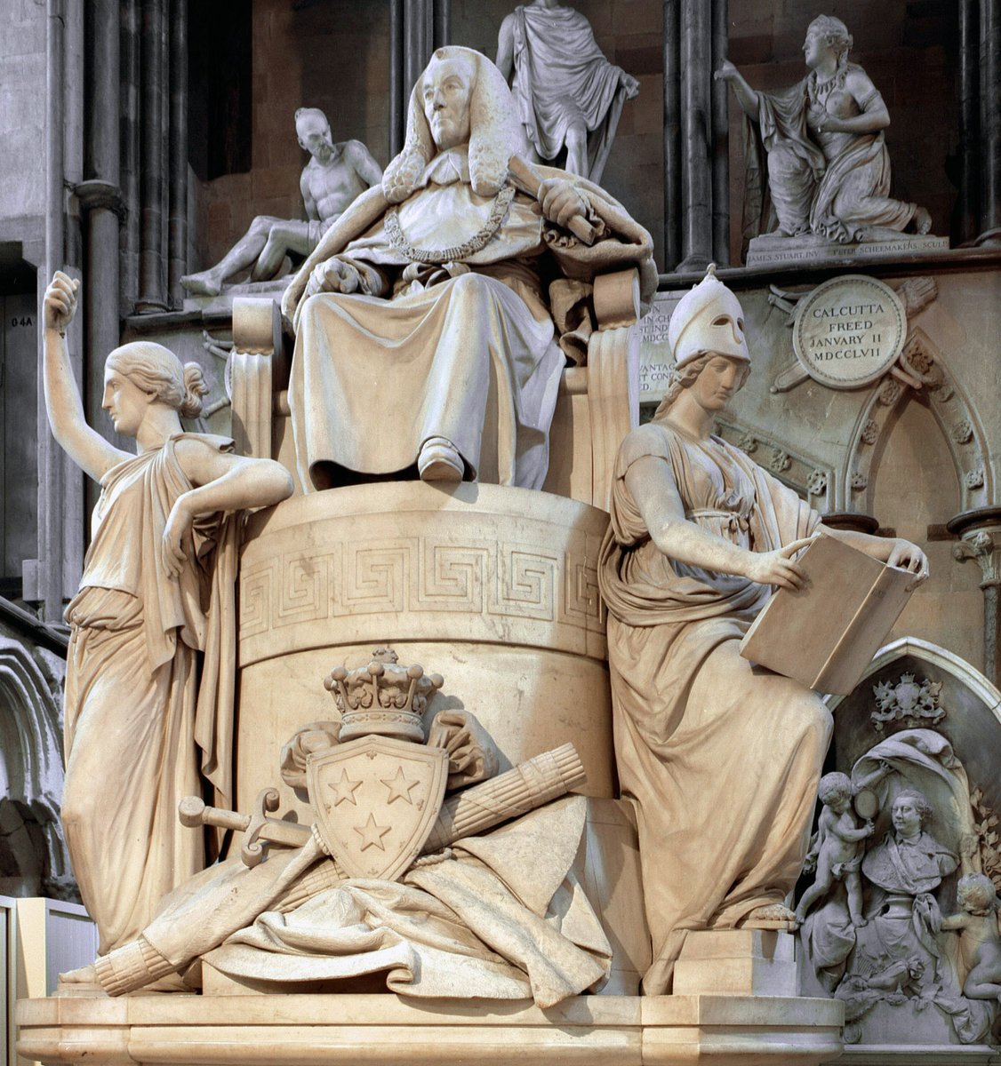 William Murray monument - A judge on a seat 