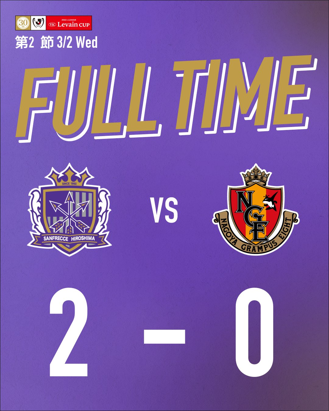 サンフレッチェ広島 公式 ルヴァンカップgs第2節 名古屋 試合終了 サンフレッチェ広島 2 0 名古屋グランパス 得点者 満田誠 ジュニオール サントス 試合速報詳細は Tss公式スマホサイトでチェック T Co Byzifepibi Sanfrecce