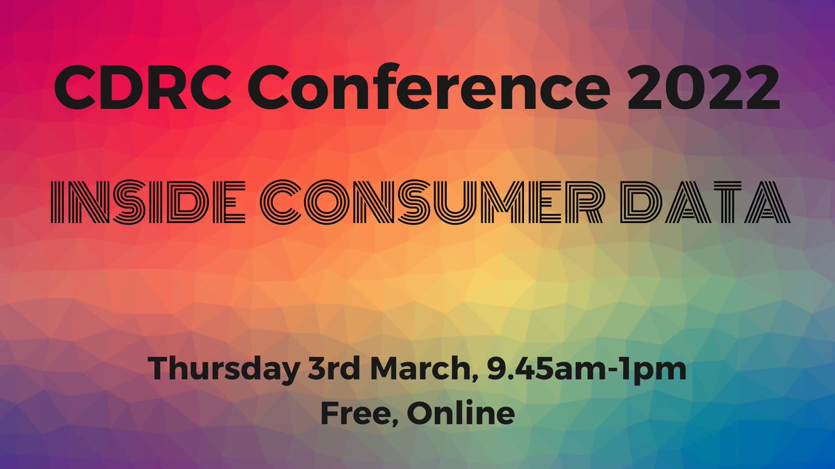 This time tomorrow we'll be in the middle of our Conference! If you'd like to join us and hear from <a href="/JudithBatchelar/">Judith Batchelar</a> <a href="/laurenrsw/">LaurenSagerWeinstein</a> and LOTS of amazing researchers doing fantastic work, bringing together academia and industry, then register now 👇

hopin.com/events/cdrc-co…