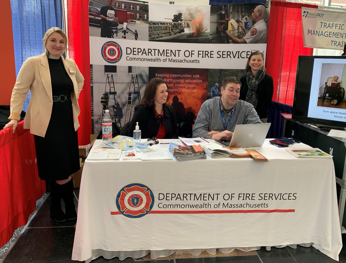 Our team will be back at the @MassFireChiefs Professional Development Conference today. Stop by our booth to talk about the resources we offer -- from #PublicEducation materials and #CodeCompliance to #Hazmat and Special Operations -- or just say hi!