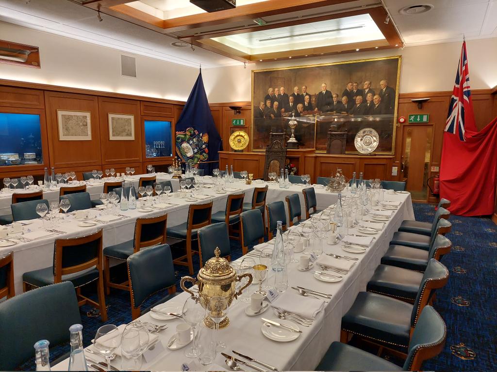 All ready for our Court Lunch on board <a href="/HQSShip/">HQS Wellington Ship </a> . Looking forward to entertaining Livery Masters and their Clerks.