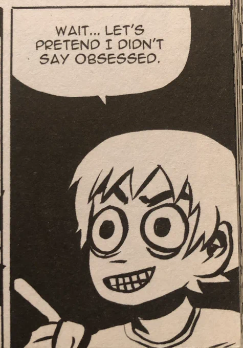 Like looking at what I draw on its own I'm like I have no clue what the influences are here bro. It's just stuff. But then looking at Scott Pilgrim I'm like oh yeah this was definitely part of it 