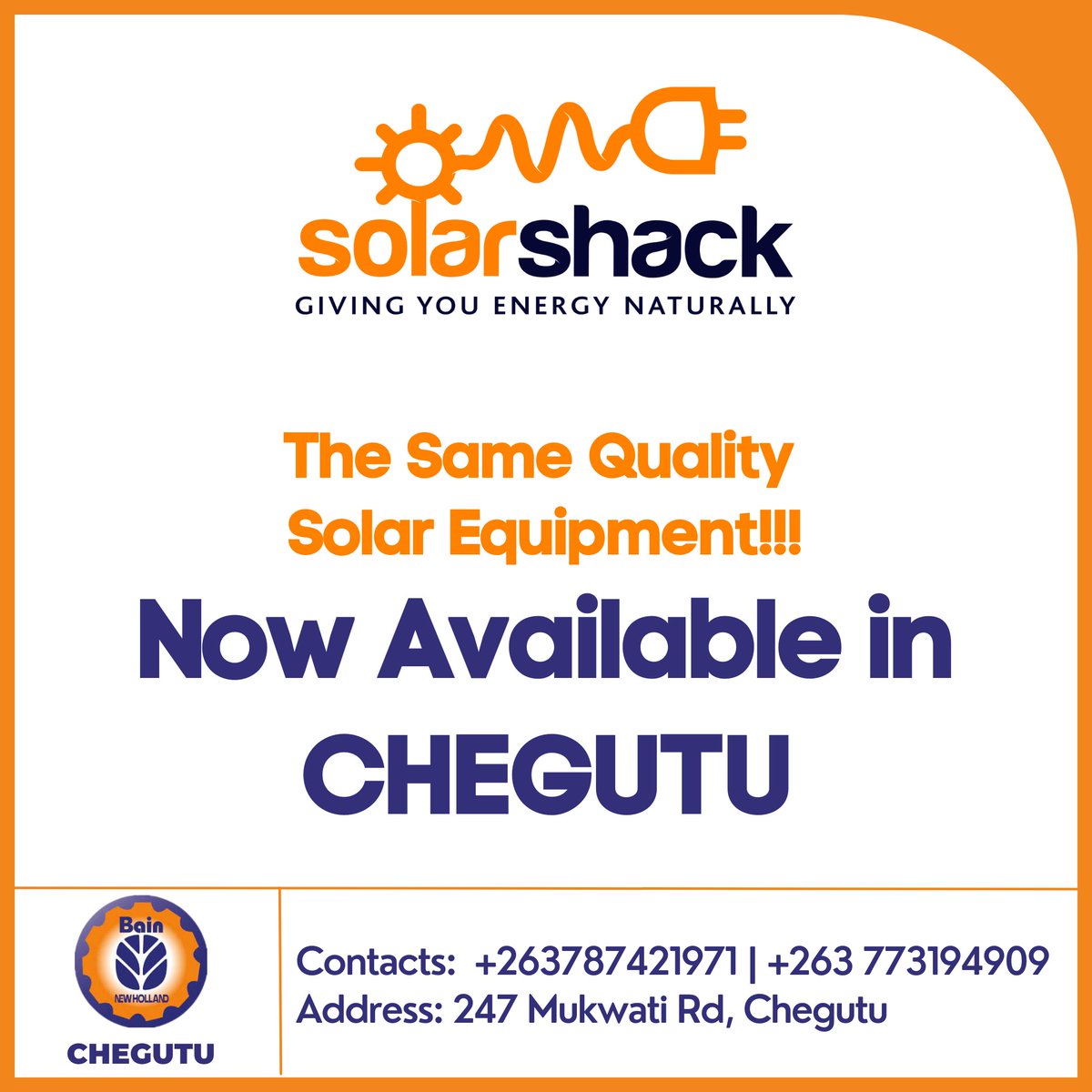 SolarShack's tweet photo. Solar Shack Now in Chegutu

Visit Us: Address : 247 Mukwati Rd, Chegutu

#solarshack
#solarforzim
#givingyouenergynaturally https://t.co/HcL5TPkBRv