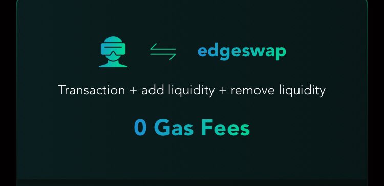 Queenet59410667's tweet photo. Edgeswap is built on ethereum layer 2,the AMM payment system focuses on liquidity pool,swap etc;providing second level confirmation and 0 gas’s fee on layer 2  #EdgeswapMeme #Layer2 https://t.co/CjWTnnHjXO