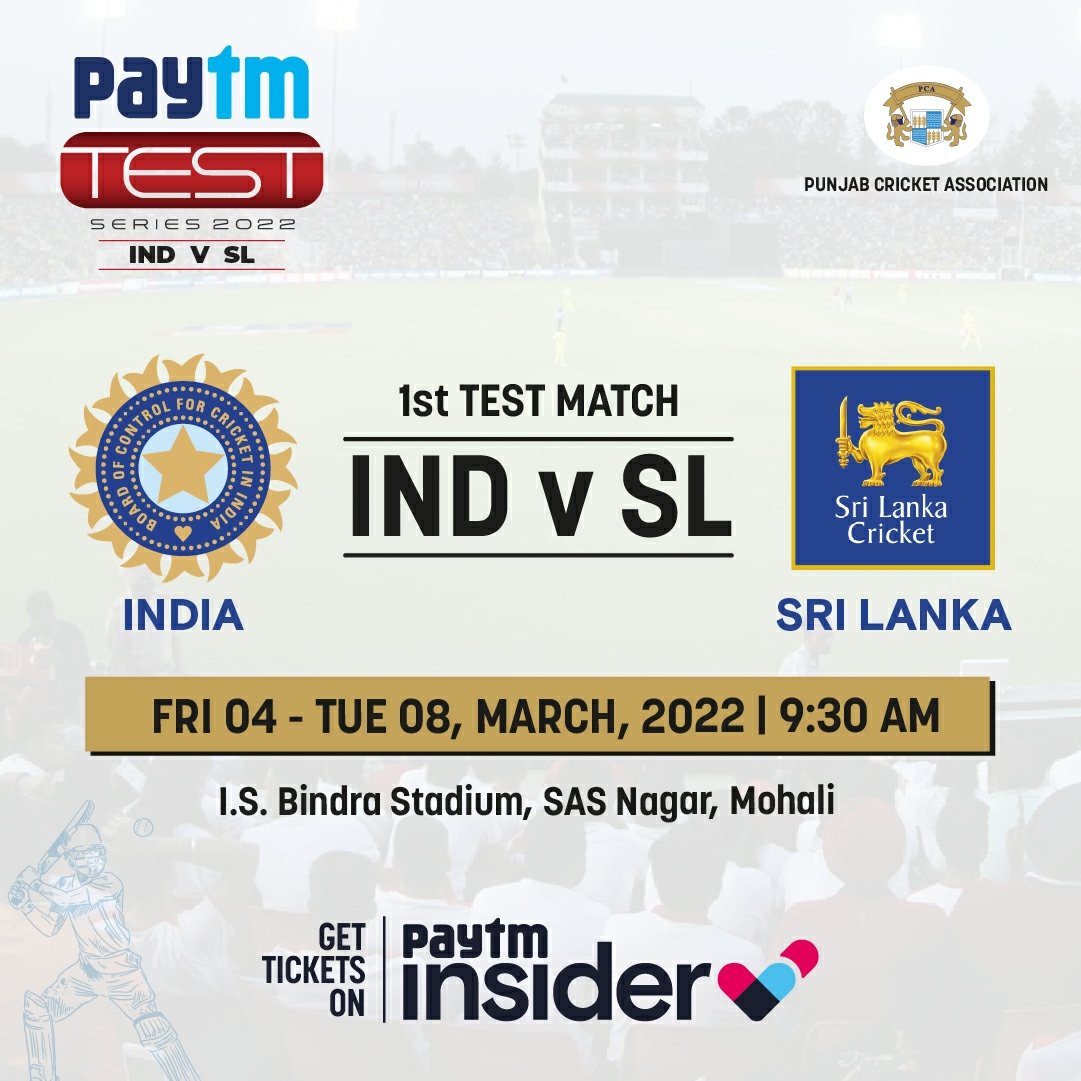 India and Sri Lanka are set to lock horns on the 4th of March again. Are you ready to bleed blue in support of Team India at IS Bindra Stadium, Mohali?

Well then, what're you waiting for? Tickets go live NOW!

Click here: bit.ly/3hxI7a4

#INDvsSL