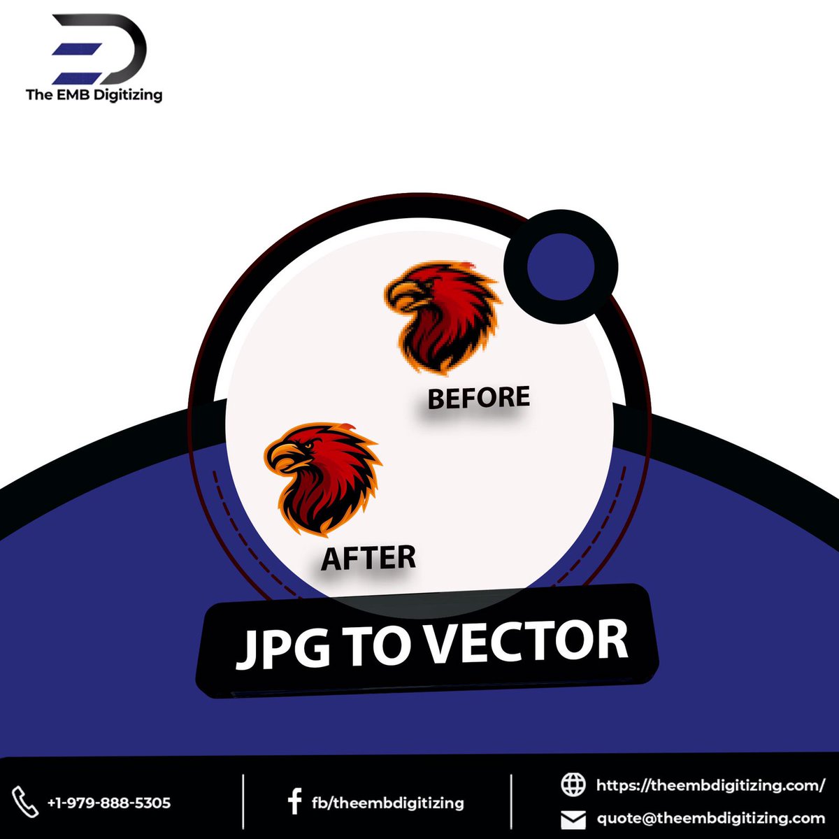 embdigitizing_'s tweet image. The emb digitizing is the best place to get your images converted From JPG to Vector! 
Website: theembdigitizing.com
theembdigitizing.com/jpg-to-vector/
#vectorart #vectorlogo #vectorillustration #jpg #vectorlogo #flag #graphicdesign #logo #vectordesign #screenprinting #vectors