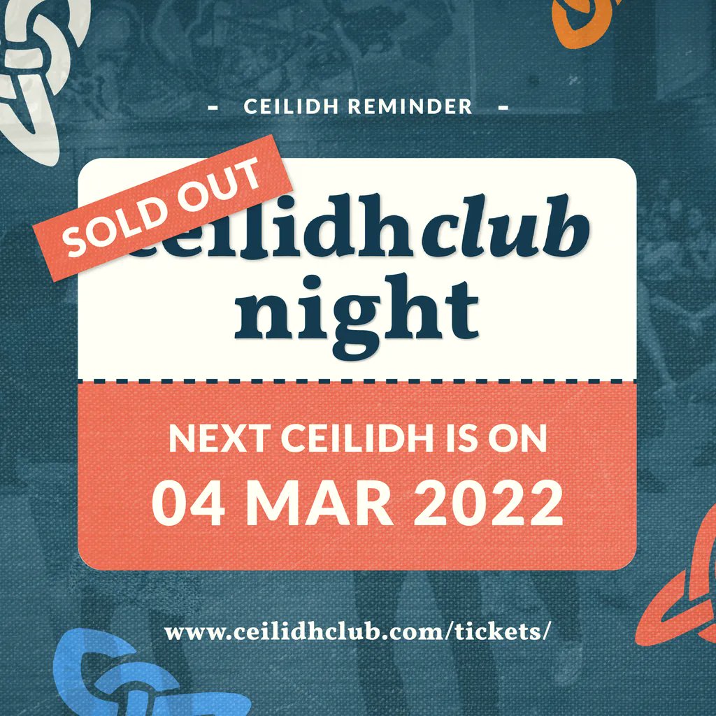 ceilidhclub's tweet photo. We are SOLD OUT for this Friday! But don't worry if you missed out this week, we have tickets left for next week + more!

Go get your tickets here: https://t.co/vQ4xJebe5h https://t.co/vu5dQAITWp