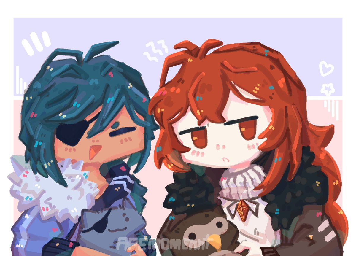 Apemomennt's tweet image. Still trying to get used to drawing w a finger :]

[ #Diluc #kaeya #genshinimpact ]