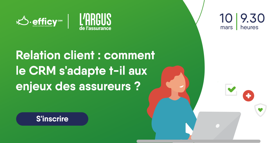 Les enjeux de l’assurance évoluent rapidement et le CRM doit s’y adapter. 

Rejoignez-nous le 10 mars pour un webinar dédié au secteur mutuelle / assurance. bit.ly/3hwZbwS

#crm #assurance #mutuelle #relationclient #webinar #Efficy