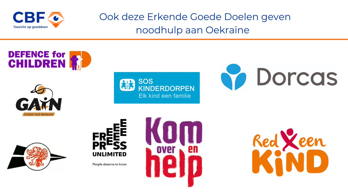CBF_NL's tweet photo. Het CBF is geschokt door de gebeurtenissen in Oekraïne en leeft met de mensen in Oekraïne mee. O.a. @DefenceChildren ,@GAiN_Nederland, #SMHO,@freepressunltd,@redeenkind, @soskinderdorpen, @Komoverenhelp en @dorcashulp zijn actief voor Oekraïne. Voor meer: https://t.co/QFJdXP8lpK https://t.co/BpMZNKfoet