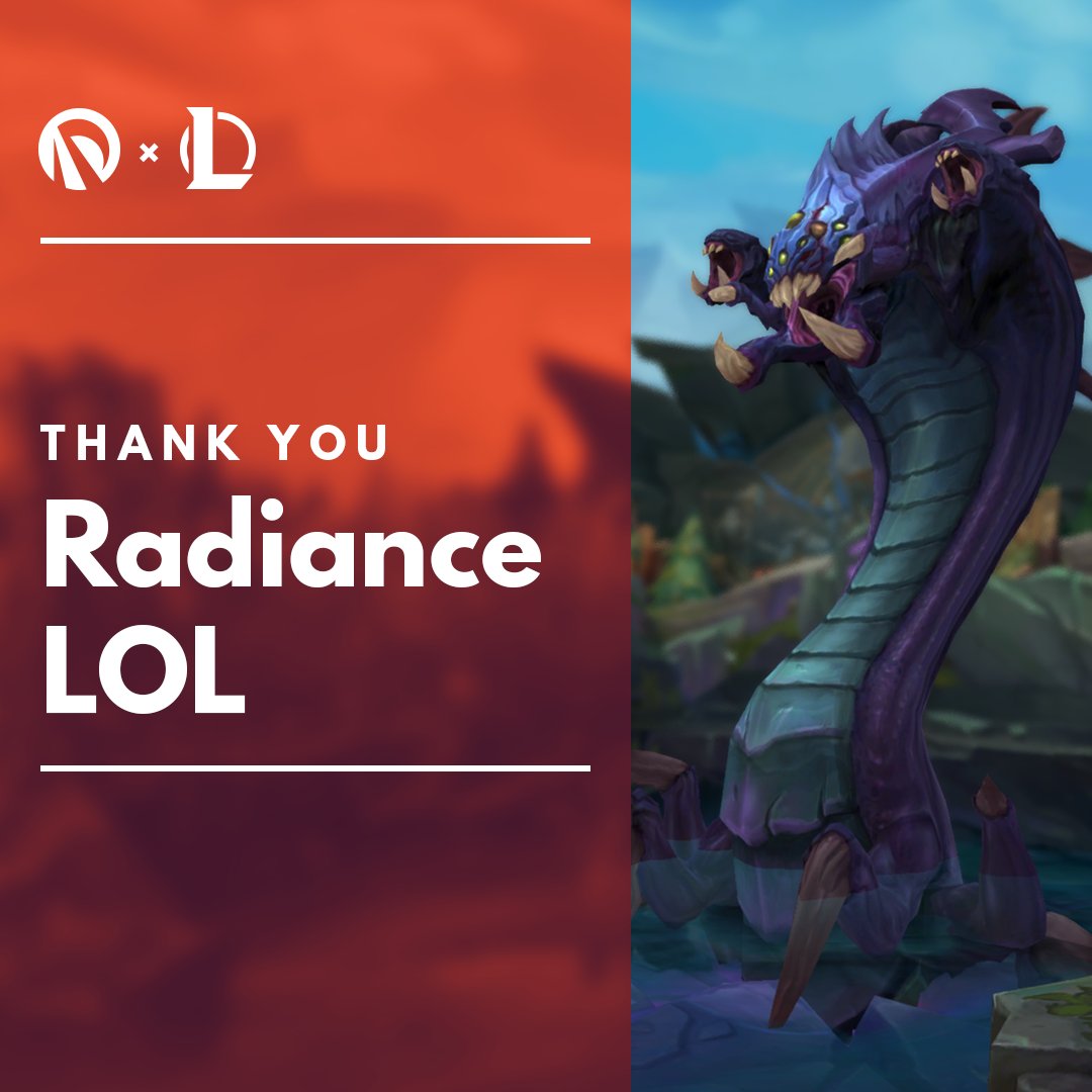 Radiance (@radiancegg) on Twitter photo Today, Radiance is releasing the #RADLoL roster.
We want to thank <a href="/TCporsche/">TC porsche</a>, <a href="/Bluster_1/">Bluster</a>, <a href="/myswordcrimson/">Crimson</a>, @RaheenLoL, @LightpulseLol, & <a href="/NovaBottt/">Citadel stan account #2</a> for their time here. We're positive that they'll continue improving & are excited to see them continue competing!🧡
#stayradiant☀️ Today, Radiance is releasing the #RADLoL roster.
We want to thank <a href="/TCporsche/">TC porsche</a>, <a href="/Bluster_1/">Bluster</a>, <a href="/myswordcrimson/">Crimson</a>, @RaheenLoL, @LightpulseLol, & <a href="/NovaBottt/">Citadel stan account #2</a> for their time here. We're positive that they'll continue improving & are excited to see them continue competing!🧡
#stayradiant☀️