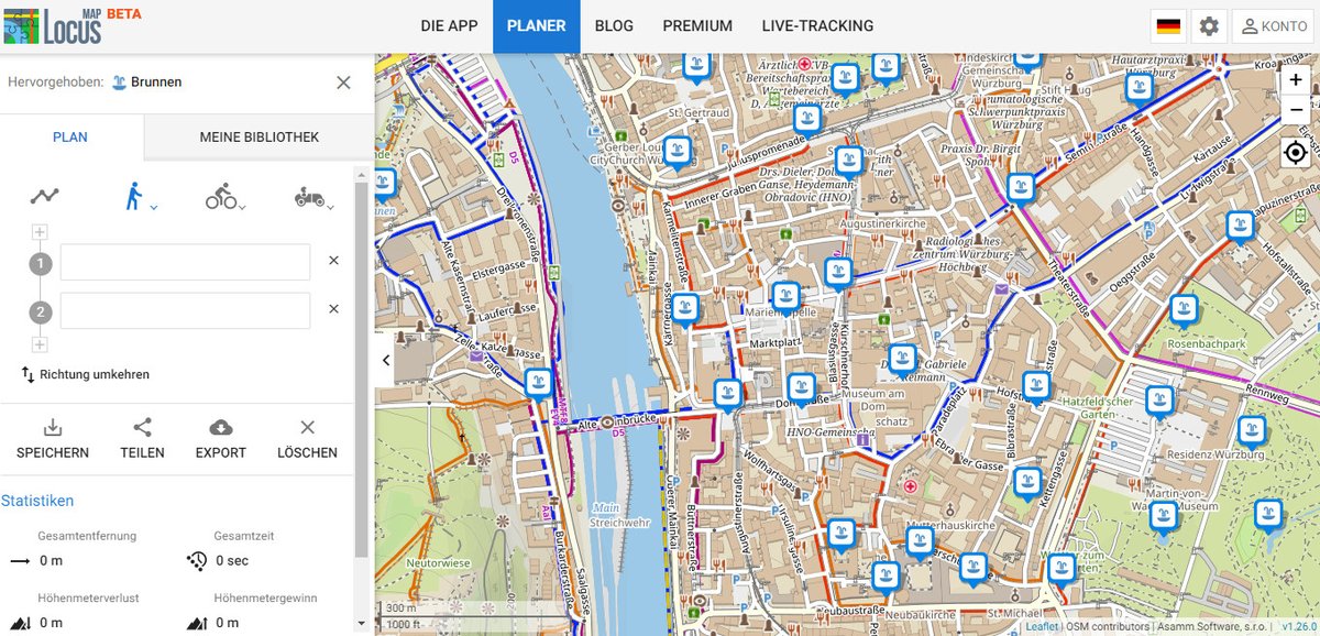 We've enhanced the search in our web planner. Now it searches across categories, names, places, points of interest, etc. And it can highlight a whole category.