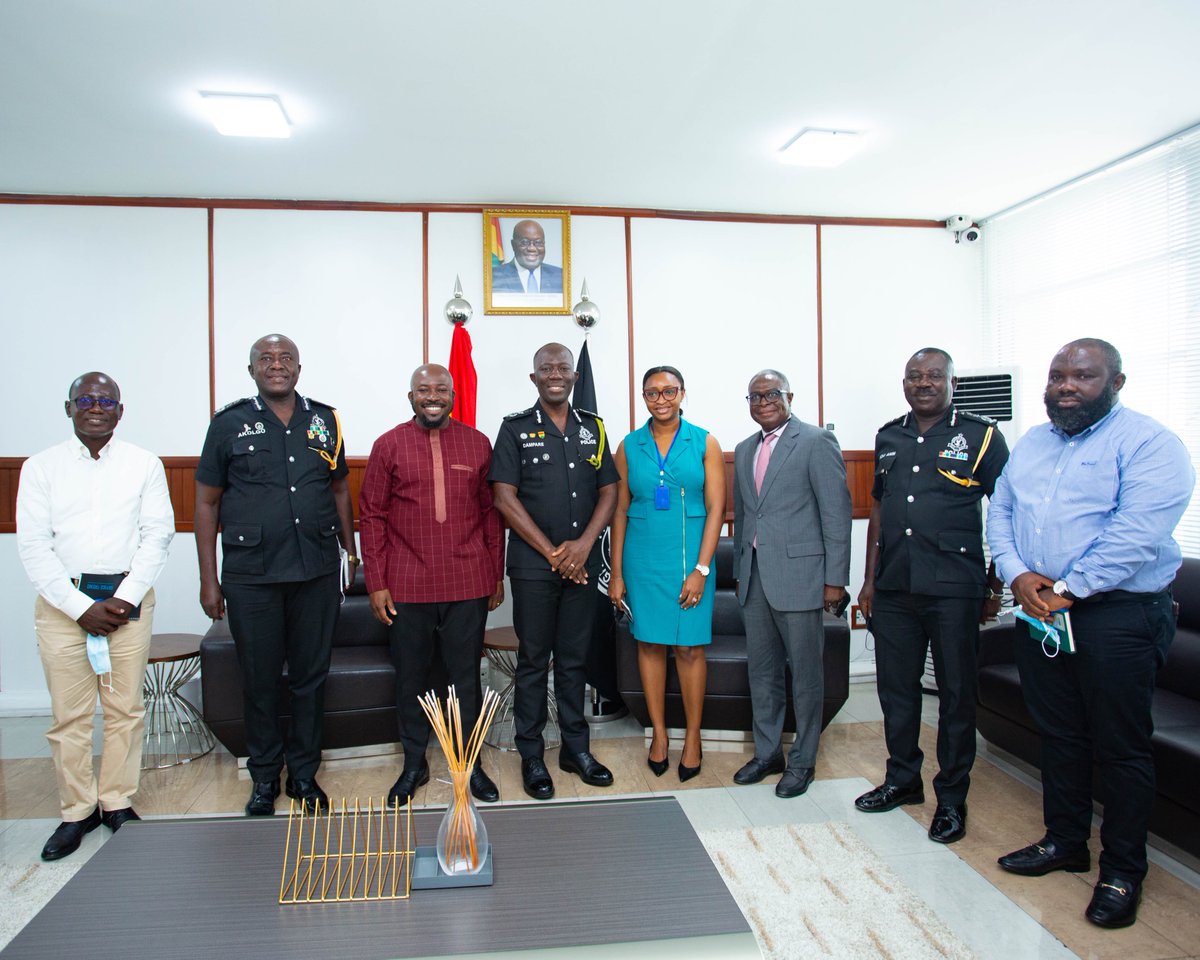 CBODGhana's tweet photo. We are grateful to the IGP for receiving CBOD executives in his office on March 1, 2022 to discuss pertinent security issues affecting the downstream petroleum sector. @GhPoliceService https://t.co/kCF7dSyRfy