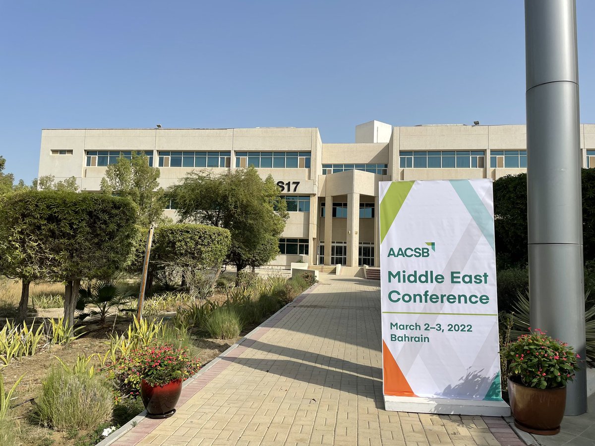 #aacsb proud of more than 110 participants at the <a href="/AACSB/">AACSB</a> #MiddleEast conference in #Bahrain and happy to see colleagues in person.
