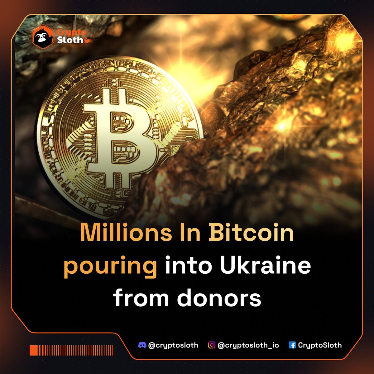 CryptoSloth_io's tweet photo. 📣OVER $13 MILLION IN CRYPTO FLOODS INTO UKRAINE’S ARMY📣
#cryptosloth #cryptocurrency #blockchain #nft #metaverse #Defi #blockchainnews #ethereum
——————————
🦥 𝐂𝐨𝐧𝐭𝐚𝐜𝐭 𝐮𝐬: contact@cryptosloth.io
👉 Please check out https://t.co/sNKbSuYdKI for more Social channels. https://t.co/aCCry10Uuh