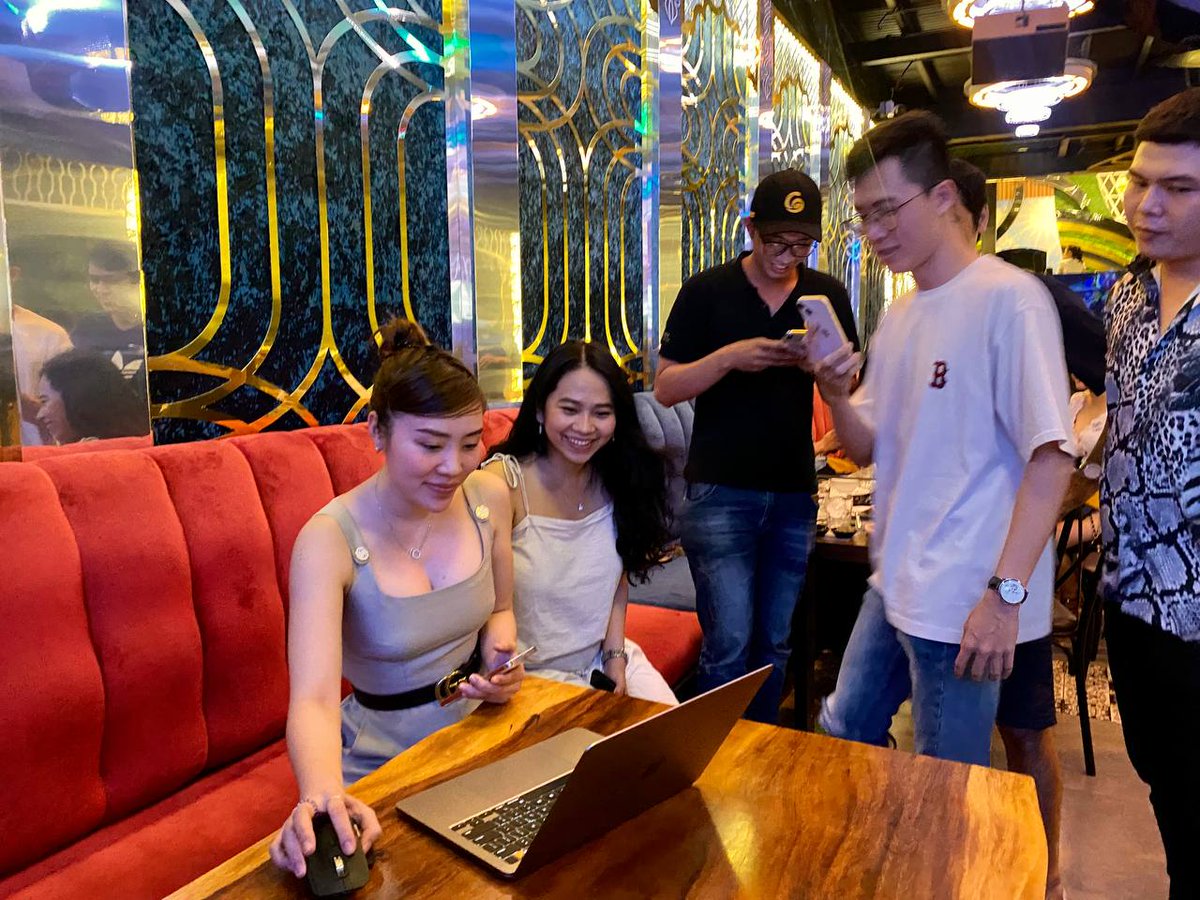 RACA_3's tweet photo. Some 📸 from Radio Caca #Vietnam 
Metamon Egg🥚Opening Party 🎊🎉

Our community growth in 🇻🇳 continues to amaze us!🔥

Join your local #RACA community today and you will have a family for LIFE 🥳 

#NFT #Crypto #CryptoNews #blockchain #GameFi #Metamon #PlayToEarn #Metaverse https://t.co/nUPGMQpPp2