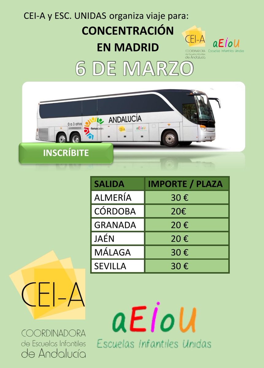 esc_inf_unidas's tweet photo. Seguimos preparando nuestra manifestación nacional en Madrid, que queremos que sea masiva junto a #Fenacein todas sus organizaciones por la #educacioninfantil
6 de marzo. 12:30
Ayudemos a las familias a escolarizar y a los centros a llenar vacantes https://t.co/e7Gd48rPx4