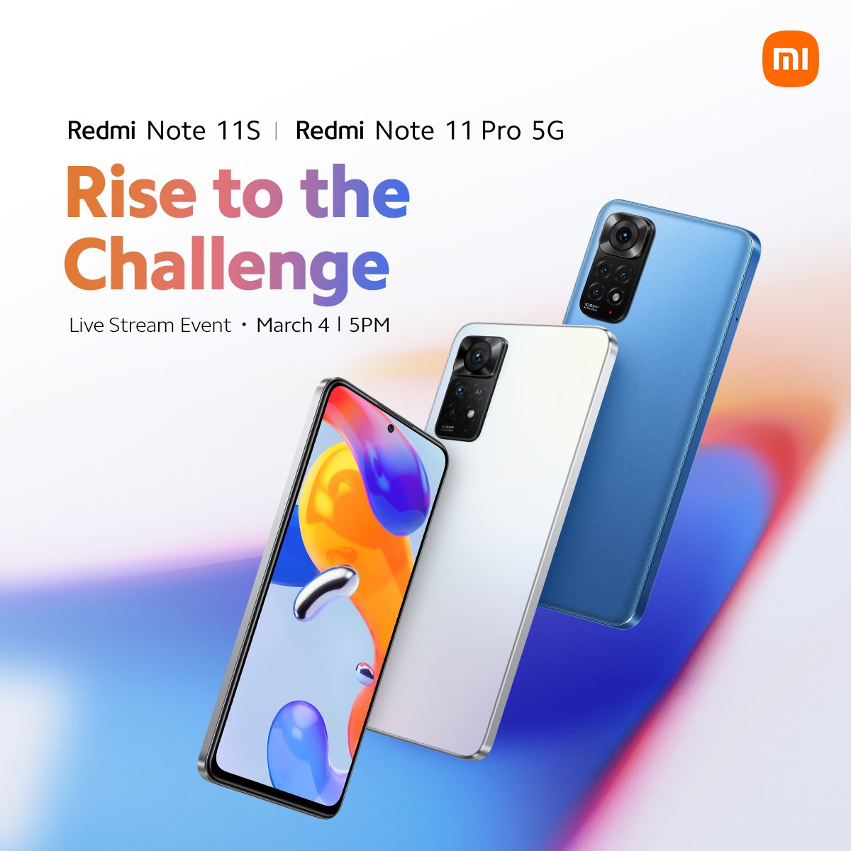 Xiaomi_PH's tweet photo. It's time to up your smartphone game! Join us as we finally bring you the new #RedmiNote11S and #RedmiNote11Pro5G with @iammavylegaspi and @2002kyline this March 4, 2022 at 5PM! 

Looks like something interesting is teaming up! #RiseToTheChallenge 🏆 https://t.co/W0f2Y1Ytu2