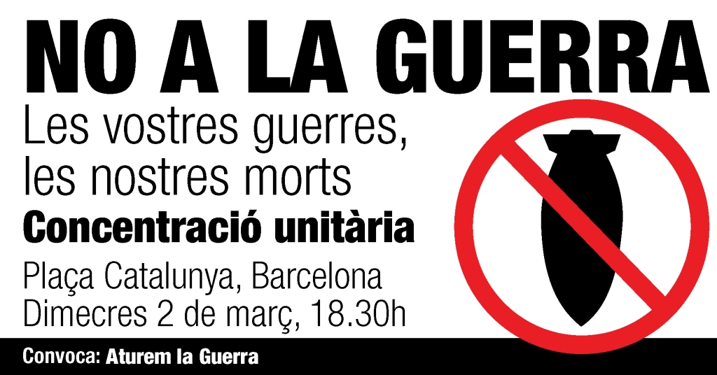 Sabinapuigc's tweet photo. El nostre #NoALaGuerra ve de lluny. Avui està carregat de rebuig contra l'atac a Ucraïna, solidaritat amb la seva població i amistat amb el pacifisme rus silenciat.

#StopWarInUkraine #StopPutin #FeminisistAntiWarResistance #ЯпротивВойны https://t.co/9cb8rdzoZ1