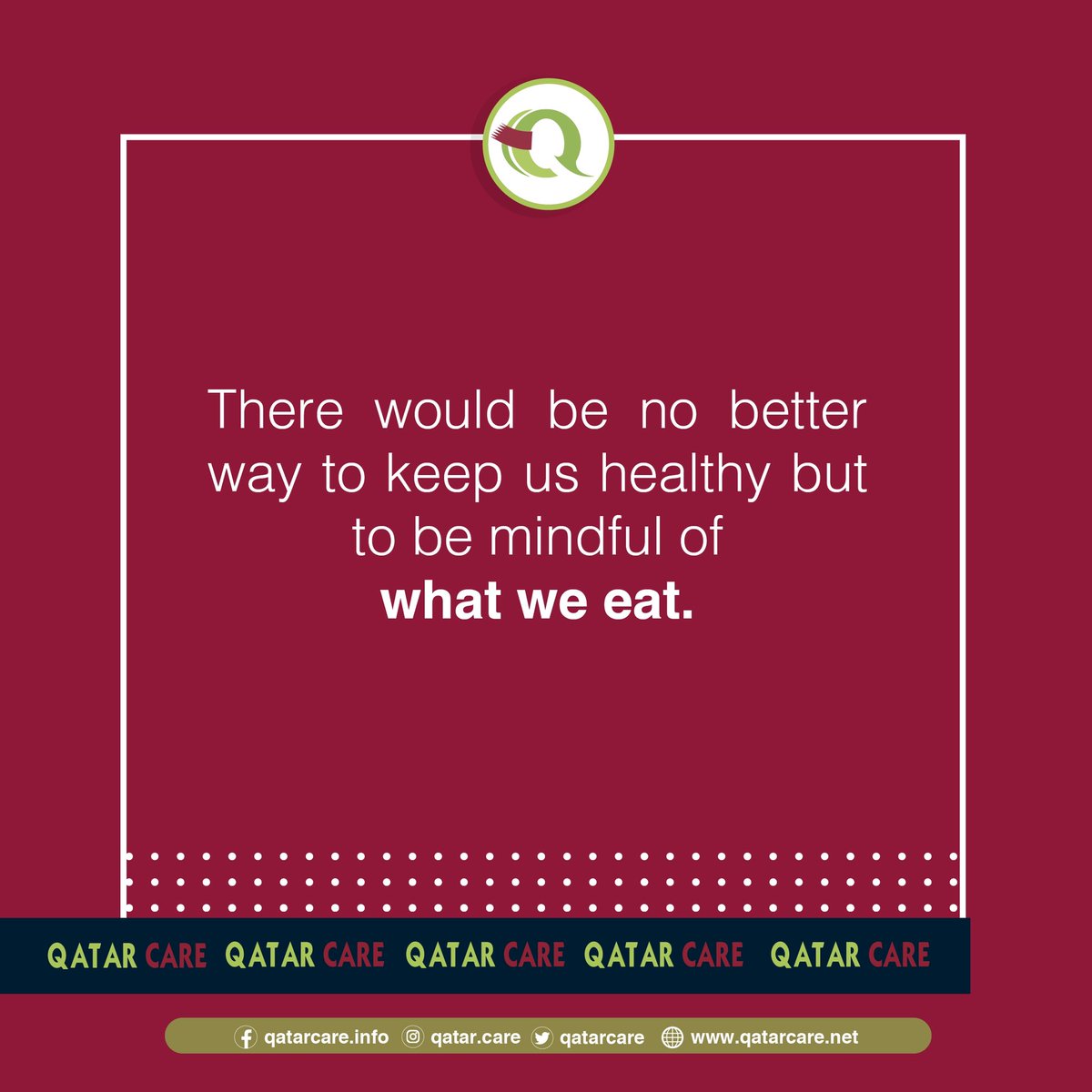 QatarCare's tweet photo. Eat well, stay healthy 🤍 #qatar #doha #قطر https://t.co/DItAM2VL4J