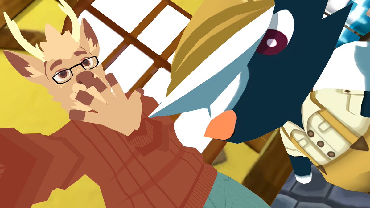 cinnamoncervine's tweet photo. i finally got my 3D model into vr chat :3 https://t.co/9IzJsfqPXh