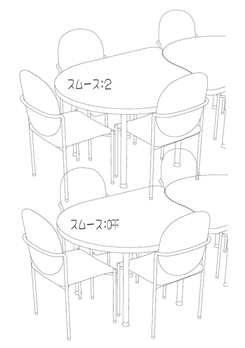 スムースは自作の拙い素材もそこそこマシにしてくれるので結構使ってる 
