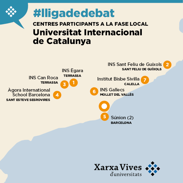 🍀 Molta sort als equips participants a la fase local de la #LligaDeDebat de secundària i batxillerat a la @UICbarcelona.

Gaudiu dels debats! ☺️

🔗 Si encara no coneixes la Lliga de Debat clica ací vives.org/programes/estu…