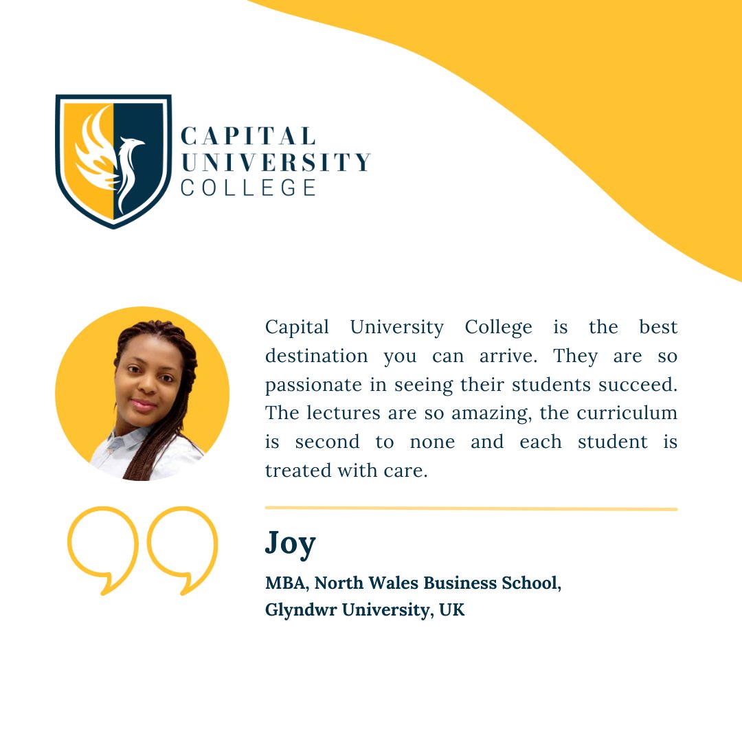 capitalcollege's tweet photo. #Capitalcubs #ProudCapitalStudents #CapitalUniversityCollege #StudentTestimonial #Risewithphoenix https://t.co/OBm3XEjxwU
