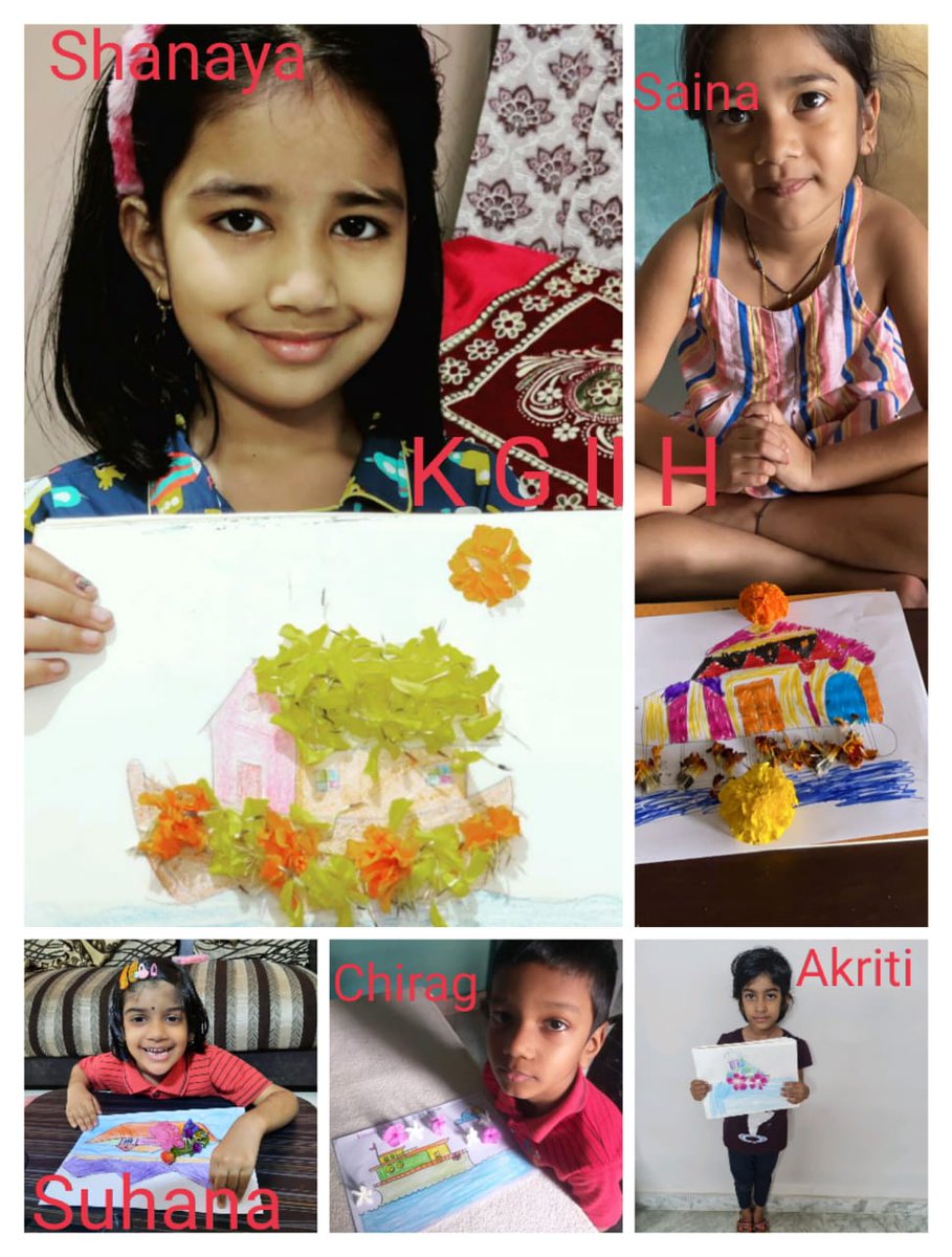 SAI_Edu_In's tweet photo. House On Move
The students of KG II had an exciting activity called 'house on move' where they drew a house boat and pasted real flowers on the boat. This activity was done to recapitulate the concept of houses on move.
#houseonmove
#houseboat
#naturalisticintelligence https://t.co/l0WNKjZocw