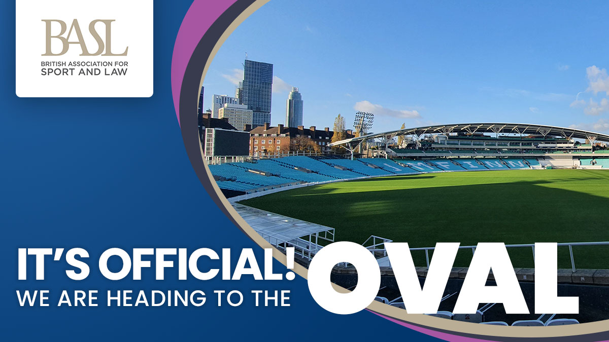 We are delighted to announce that the 2022 BASL Conference will take place on THURSDAY JUNE 16th @KiaOvalEvents. More details of topics and speakers to follow over the next few days/weeks but to pre-register your interest email 
basl-enquiries@hotmail.com  
#sportslaw #events