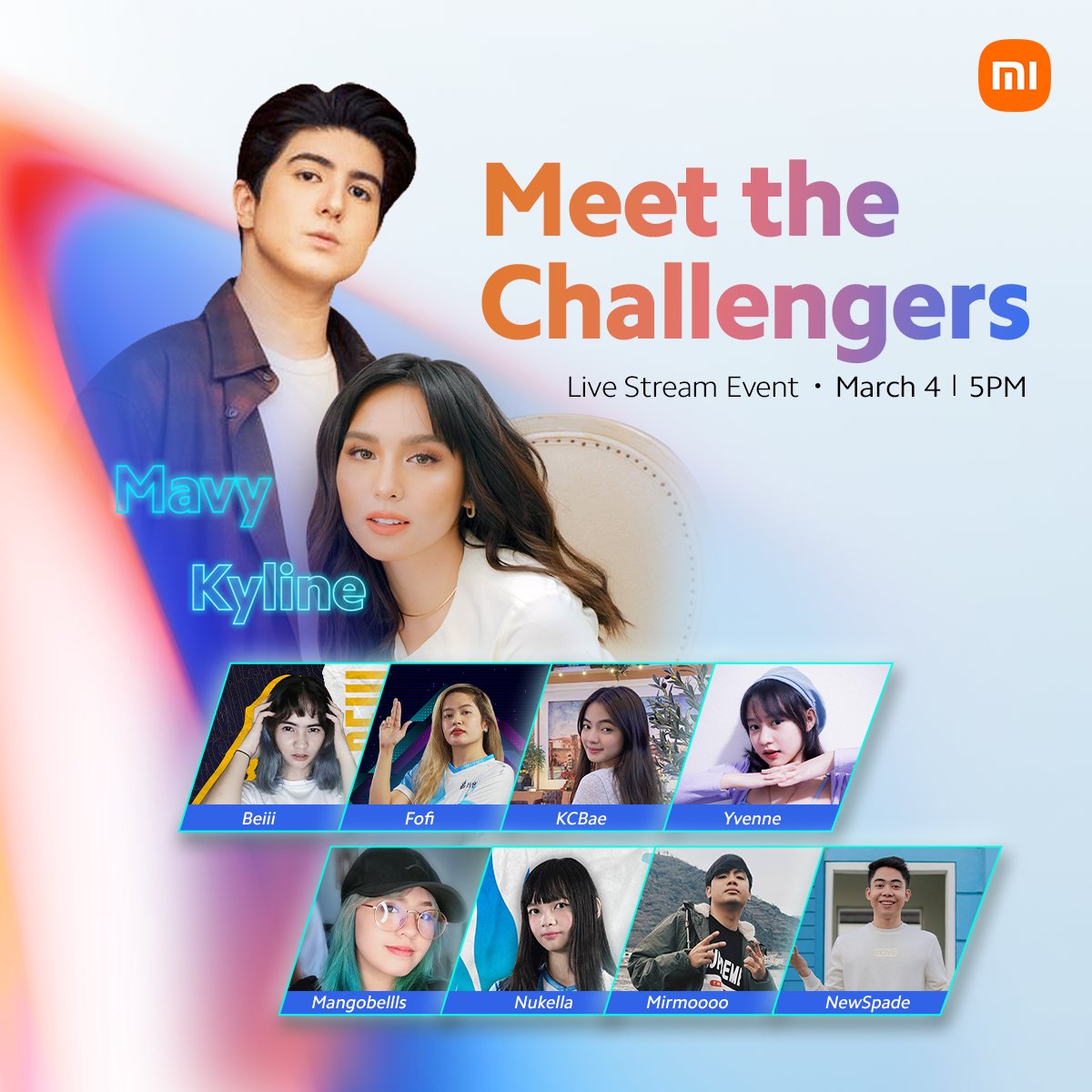 Xiaomi_PH's tweet photo. It's time to up your smartphone game! Join us as we finally bring you the new #RedmiNote11S and #RedmiNote11Pro5G with @iammavylegaspi and @2002kyline this March 4, 2022 at 5PM! 

Looks like something interesting is teaming up! #RiseToTheChallenge 🏆 https://t.co/W0f2Y1Ytu2