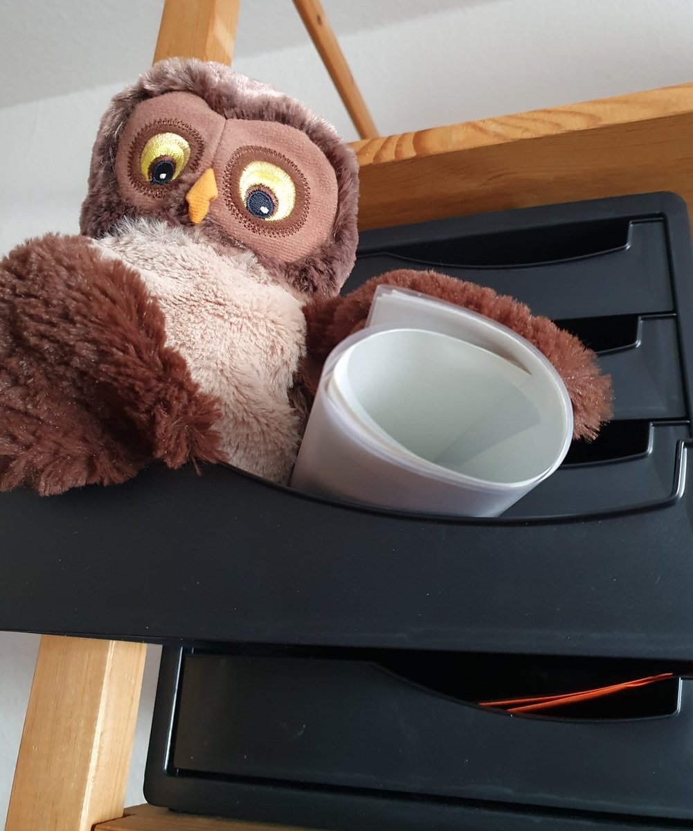 TanjaUel's tweet photo. Es gibt viel zu entdecken im Homeoffice, vor allem für die kleine neugierige und etwas vorlaute Archiveule Archibald. Gerade wurde ich auf den dringenden Ordnungsbedarf meiner privaten Ablage hingewiesen. Er murmelt irgendetwas mit Archivarin oder so...
#homeoffice #archivtiere https://t.co/oCWEN2H9sJ