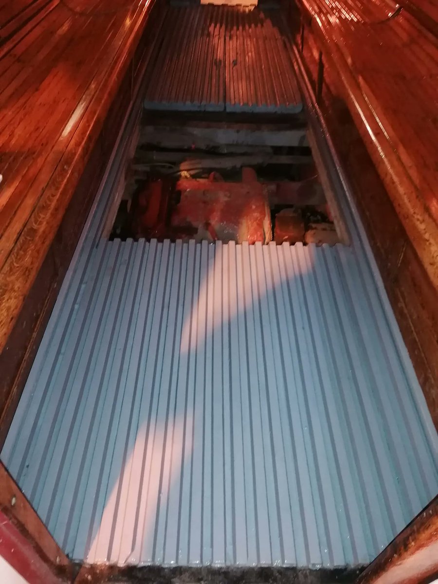 Stockport 5 has become the latest tram to enter the works for its floors to be repainted before the season starts again.

Seen here half done thanks to the help of a volunteer all the way from America, proving tramway preservation really is a worldwide family.