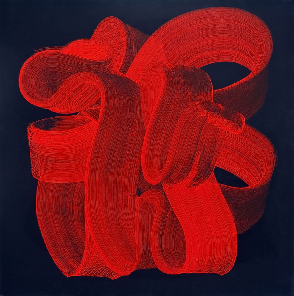 BergaCelma's tweet photo. MUJERES EN EL ARTE #1428, Najia Mehadji. Artista francesa de origen marroquí (1950) autora de una pintura muy reconocible que aúna la estética japonesa y su caligrafía, el carácter gestual y corporal de la gran pincelada en una abstracción pictórica que trasladará al arte digital https://t.co/dGLENeDdjr