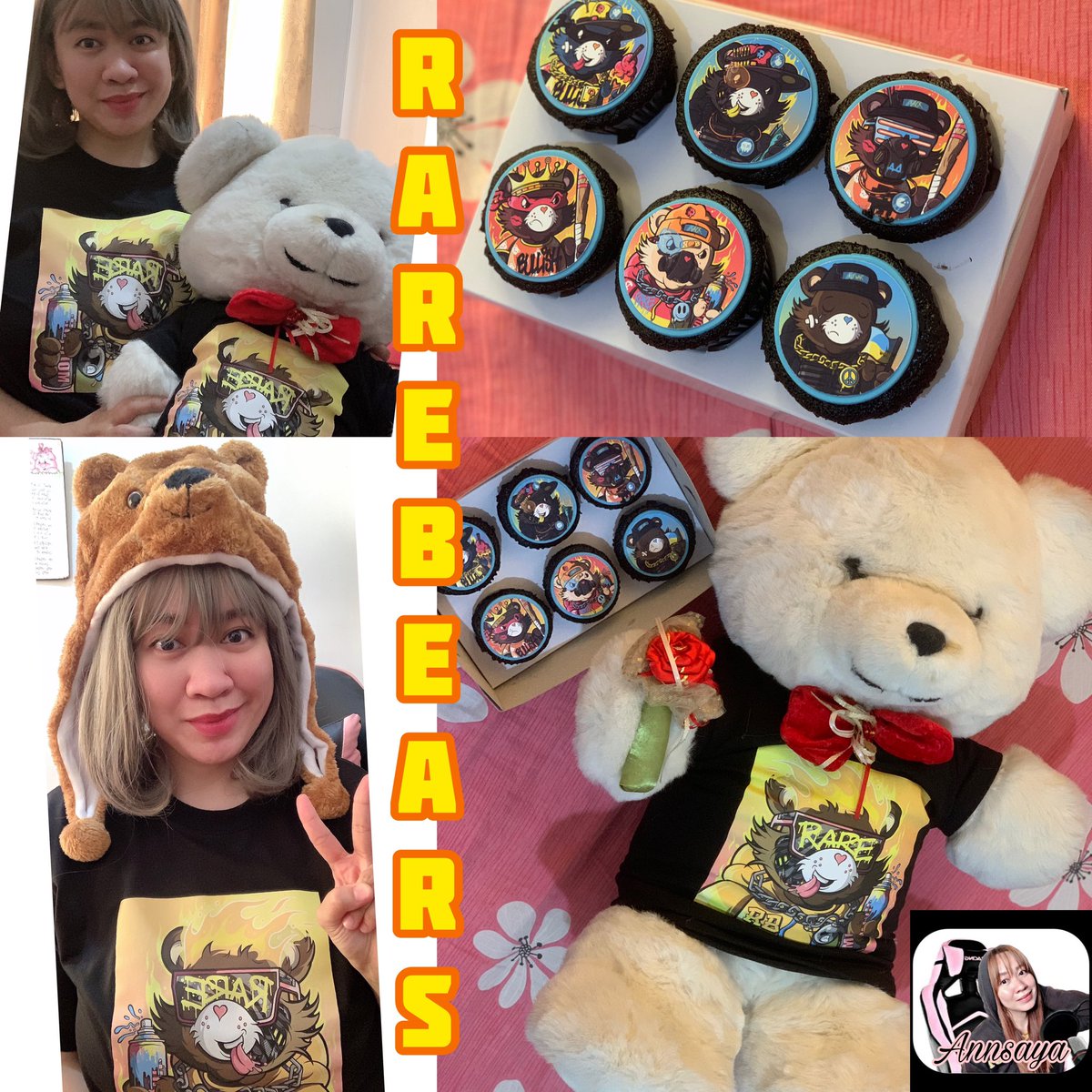 annsaya93's tweet photo. Hello #bearverse Had a post valentine treat for myself. Meet my @BearsRare and our twinning shirt! Success making the cupcakes yayyy! 💖 @EnoxArt 💖💖💖 #NFT #NFTS #nftart #nftartwork #nftsystem #nftcollector #nftcollection #nftartist #nftartgallery #nftgallery #NFTcollectibles https://t.co/pfvUZyio6P