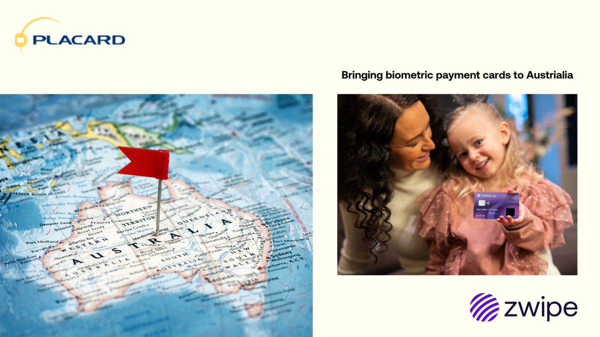 zwipe's tweet photo. We are delighted that Placard, Australia's largest card manufacturer, has selected Zwipe Pay for biometric payment cards and other security products. 
Read more: https://t.co/3yXAuwRGl1 https://t.co/5UT1Tfkbpk